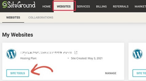 SiteGround Site Tools
